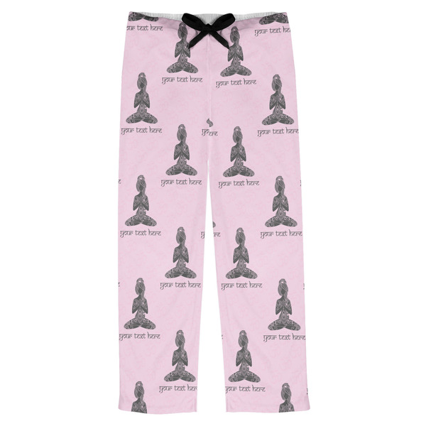 Custom Lotus Pose Mens Pajama Pants - L (Personalized)