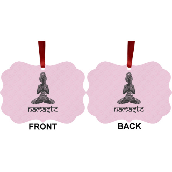 Lotus Pose Metal Benilux Ornament - Front and Back (APPROVAL)