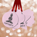 Lotus Pose Metal Ornaments - Double Sided