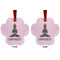 Lotus Pose Metal Paw Ornament - Front and Back