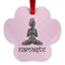 Lotus Pose Metal Paw Ornament - Double Sided