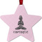 Lotus Pose Metal Star Ornament - Double Sided