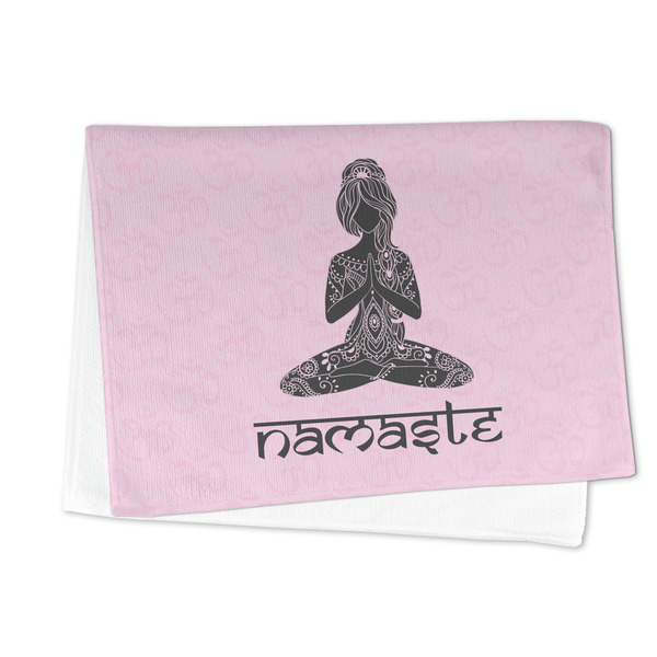 Lotus Pose Microfiber Dish Towel - FOLDED HALF
