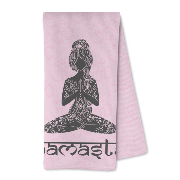 Custom Lotus Pose Kitchen Towel - Microfiber