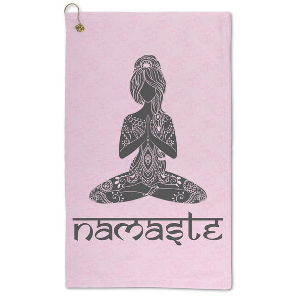 Custom Lotus Pose Microfiber Golf Towel - Large