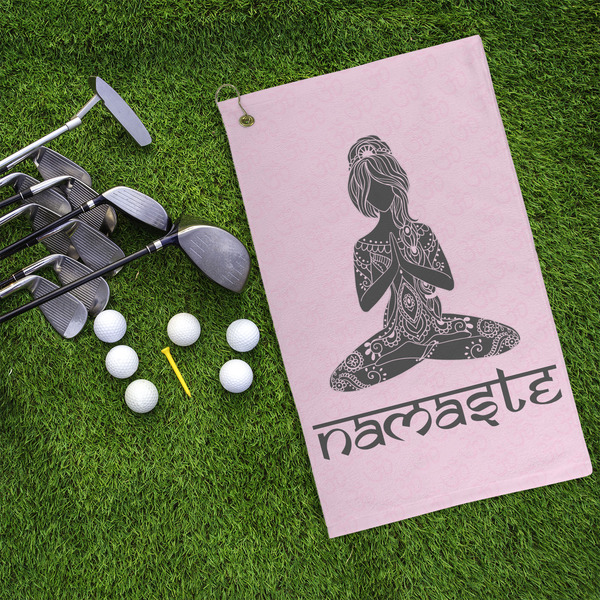 Lotus Pose Microfiber Golf Towels - LIFESTYLE
