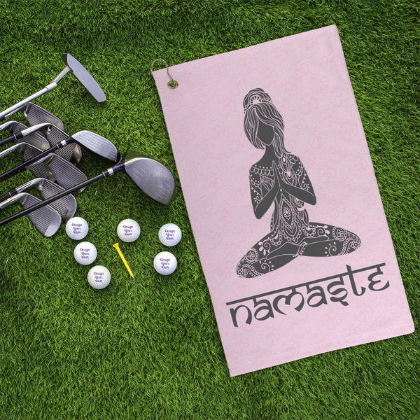 Lotus Pose Microfiber Golf Towels - LIFESTYLE