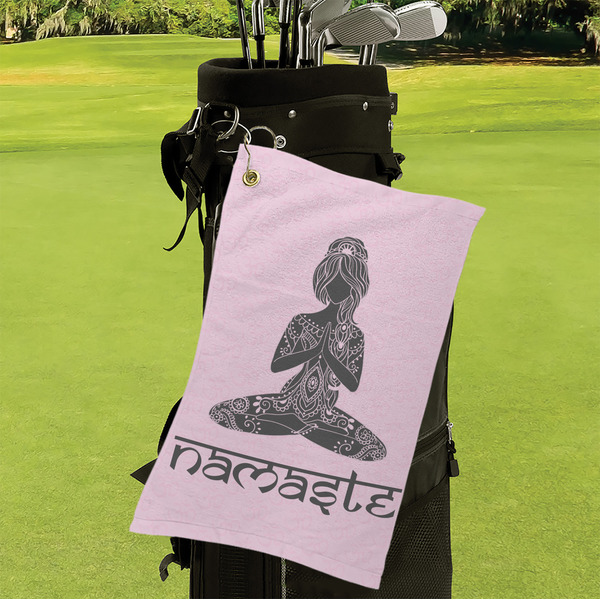 Lotus Pose Microfiber Golf Towels - Small - LIFESTYLE