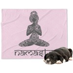 Lotus Pose Dog Blanket - Large (Personalized)