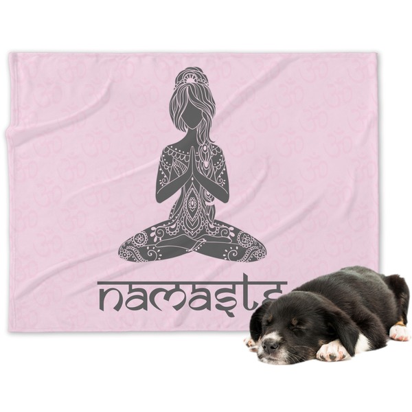 Custom Lotus Pose Dog Blanket (Personalized)