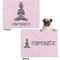 Lotus Pose Microfleece Dog Blanket - Regular - Front & Back