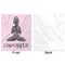 Lotus Pose Minky Blanket - 50"x60" - Single Sided - Front & Back