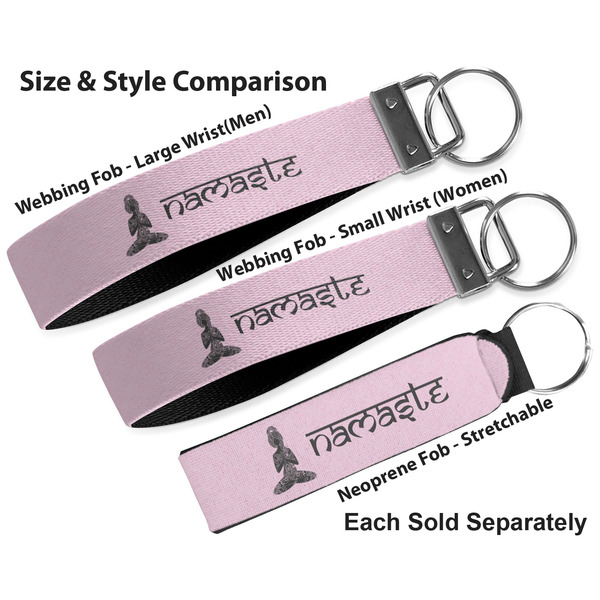 Lotus Pose Multiple Key Ring comparison sizes
