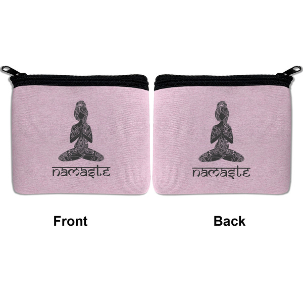 Lotus Pose Neoprene Coin Purse - Front & Back (APPROVAL)