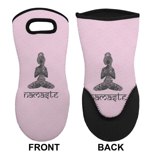Lotus Pose Neoprene Oven Mitt (Front & Back)