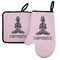 Lotus Pose Left Oven Mitt & Pot Holder Set