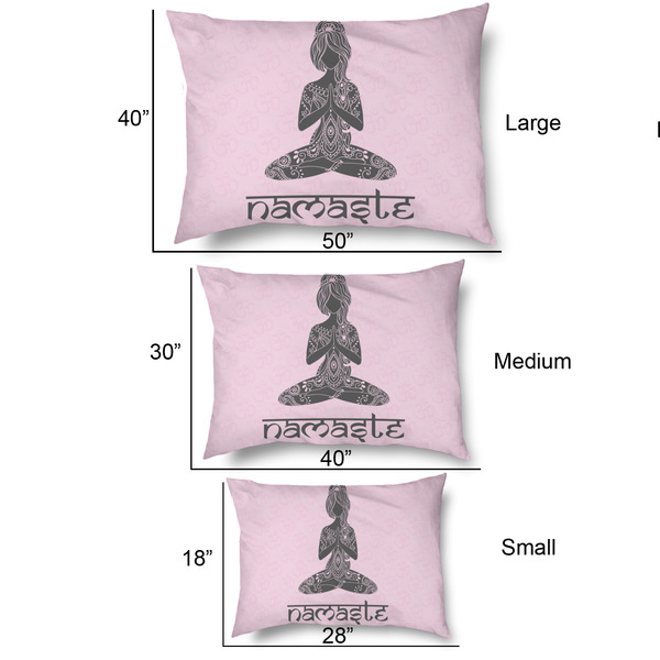 Lotus Pose Outdoor Dog Beds - SIZE CHART