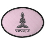 Lotus Pose Iron On Oval Patch