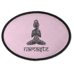 Lotus Pose Iron On Oval Patch