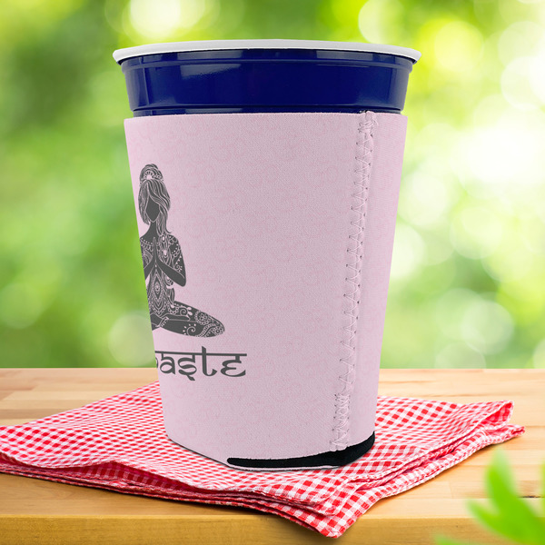 Lotus Pose Party Cup Sleeves - with bottom - Lifestyle