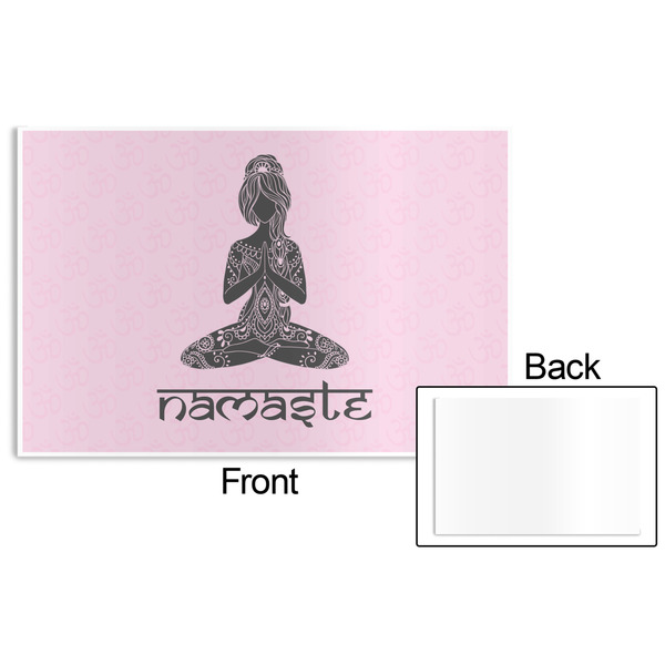 Lotus Pose Disposable Paper Placemat - Front & Back