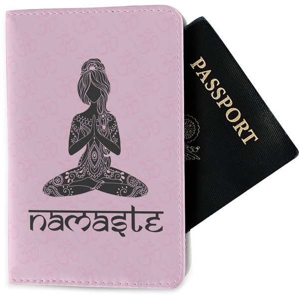 Custom Lotus Pose Passport Holder - Fabric (Personalized)