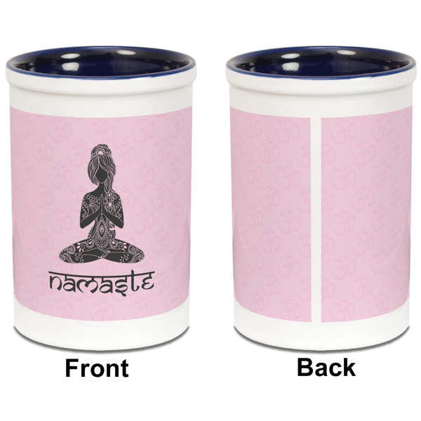 Lotus Pose Pencil Holder - Blue - approval