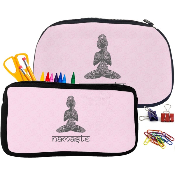 Lotus Pose Pencil / School Supplies Bags Small and Medium