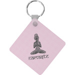Lotus Pose Diamond Plastic Keychain