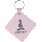 Lotus Pose Diamond Plastic Keychain