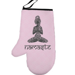Lotus Pose Left Oven Mitt (Personalized)