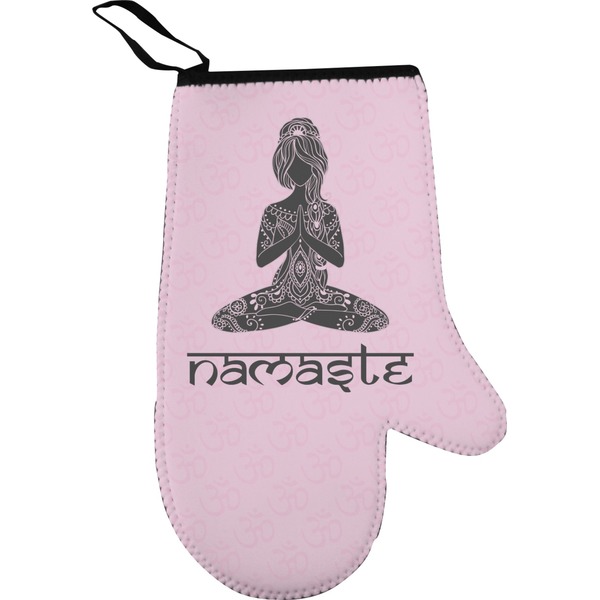 Lotus Pose Personalized Oven Mitt