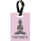 Lotus Pose Plastic Luggage Tag - Rectangular