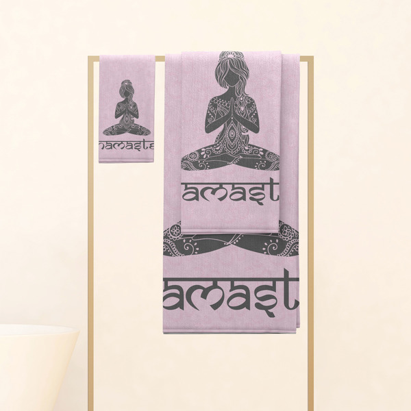 Lotus Pose Personalized Towel Set
