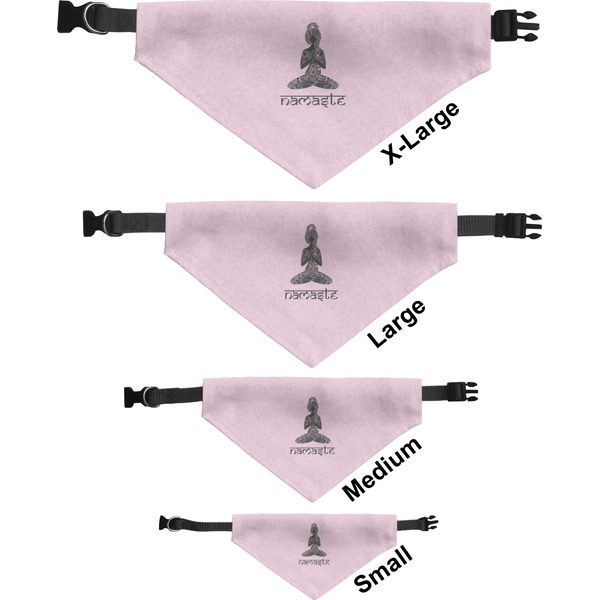 Lotus Pose Pet Bandana Sizes