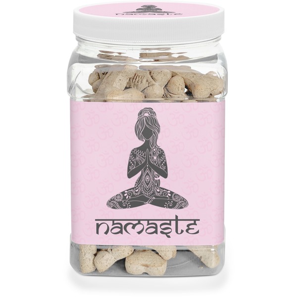 Custom Lotus Pose Dog Treat Jar (Personalized)