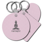 Lotus Pose Plastic Keychain