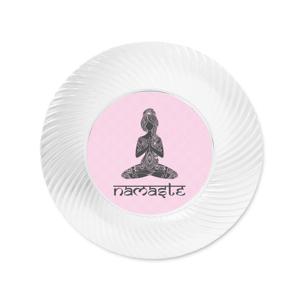 Lotus Pose Plastic Party Appetizer & Dessert Plates - Approval