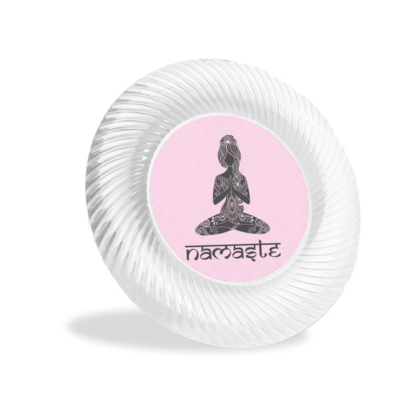 Custom Lotus Pose Plastic Party Appetizer & Dessert Plates - 6"