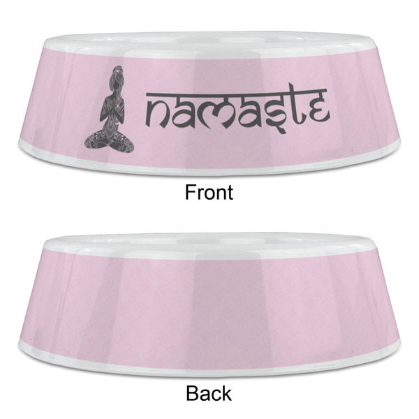 Lotus Pose Plastic Pet Bowls - Large - APPROVAL