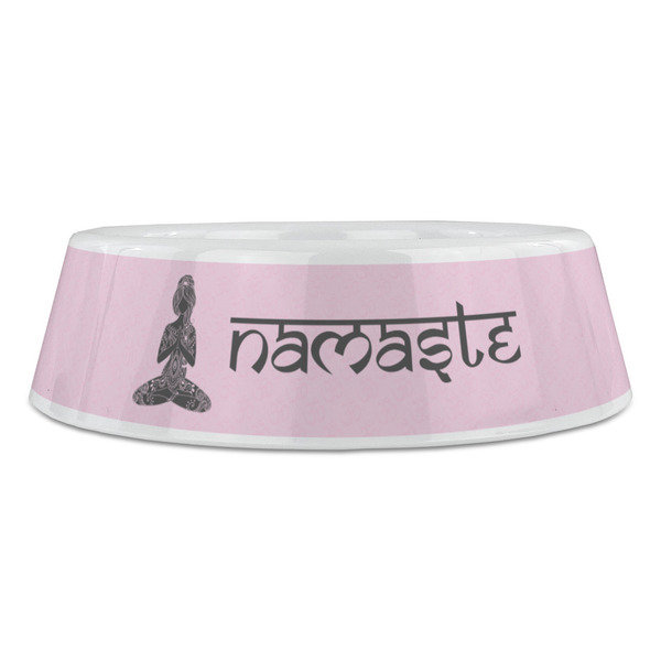 Lotus Pose Plastic Pet Bowls - Large - FRONT