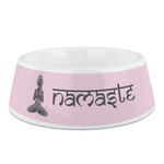 Lotus Pose Plastic Dog Bowl - Medium