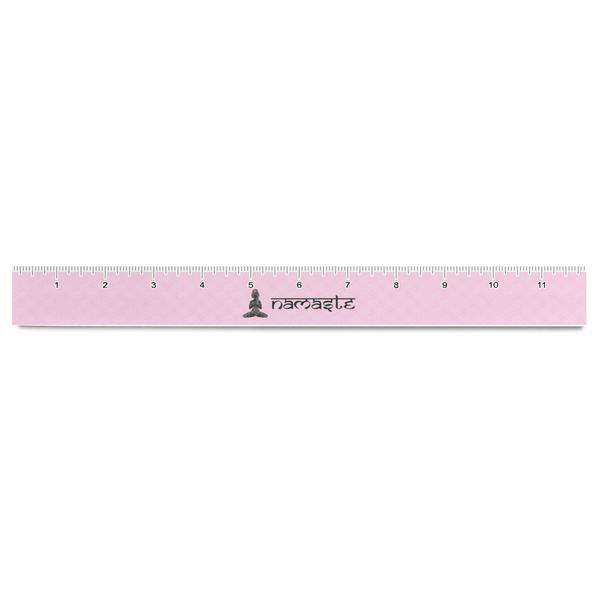 Lotus Pose Plastic Ruler - 12" - FRONT