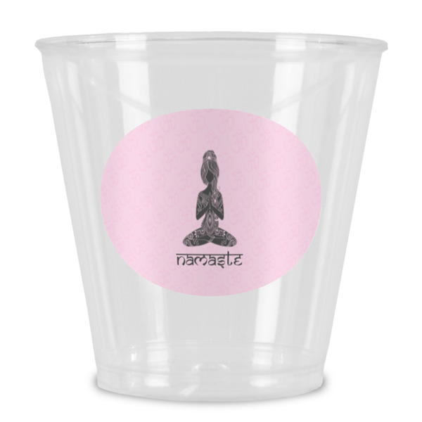 Custom Lotus Pose Plastic Shot Glass