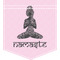 Lotus Pose Iron On Faux Pocket (Personalized)