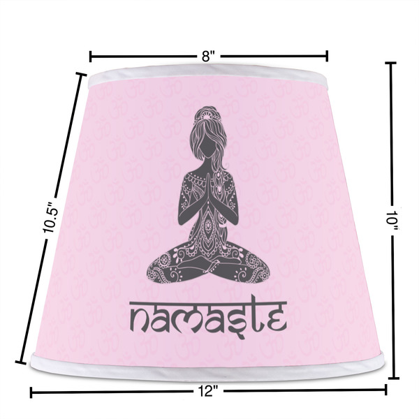 Lotus Pose Poly Film Empire Lampshade - Dimensions