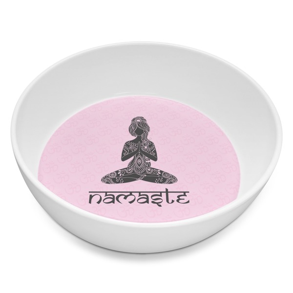 Custom Lotus Pose Melamine Bowl - 8 oz (Personalized)