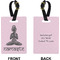 Lotus Pose Rectangle Luggage Tag (Front + Back)