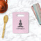 Lotus Pose Rectangle Trivet with Handle - LIFESTYLE