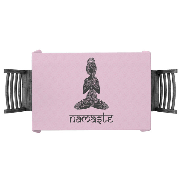 Custom Lotus Pose Tablecloth - 58"x58" (Personalized)